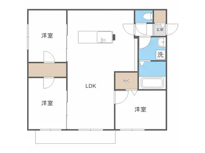 フォレスタ伏見(3LDK/3階)の間取り写真