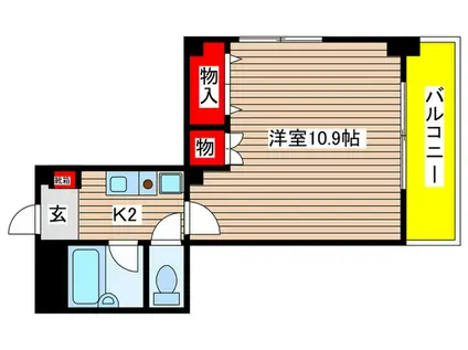 フィオーレ陽明(1K/3階)の間取り写真