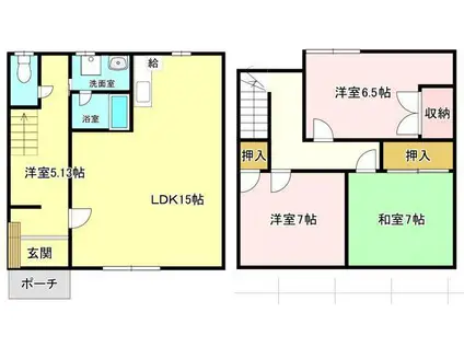プレジデントハウスB(3LDK/1階)の間取り写真