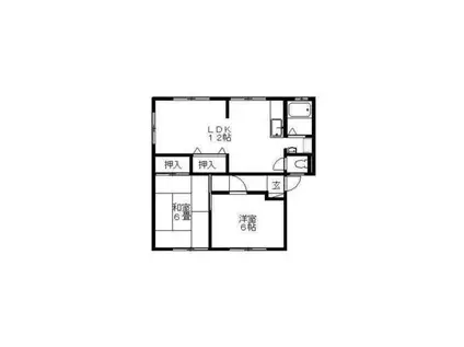 セレクトツカダ(2LDK/1階)の間取り写真