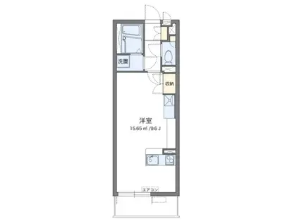 ミランダハピネスルームNO12(ワンルーム/1階)の間取り写真