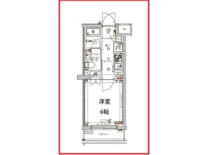 マーロ立石レジデンスシャープアール(1K/2階)の間取り写真