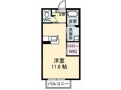メゾンM・K(ワンルーム/2階)の間取り写真