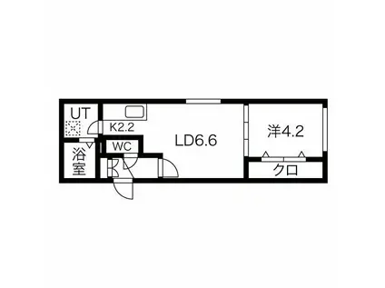 コムズひばりが丘(1LDK/2階)の間取り写真