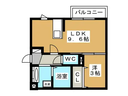 ベラ・ルーチェ(1LDK/1階)の間取り写真