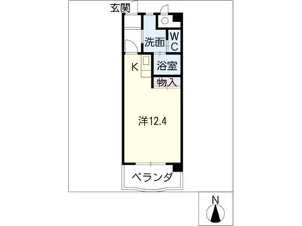 アカデミーコートユリウス(ワンルーム/5階)の間取り写真