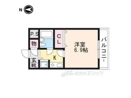 リバーサイドマンション(1K/3階)の間取り写真