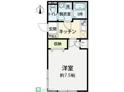 GLOBE RESIDENCE212(1K/4階)の間取り写真