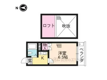 パヴィオンドラレーヌ(1K/1階)の間取り写真