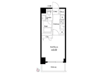 COURT BLANCHE(1K/4階)の間取り写真