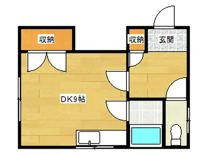 ハイツつじや(ワンルーム/1階)の間取り写真