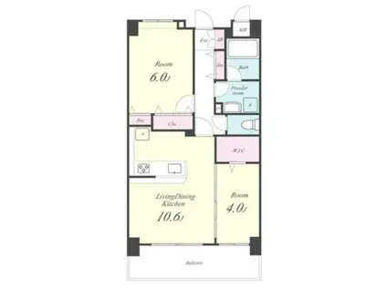 フェリチッタ川口(1SLDK/3階)の間取り写真