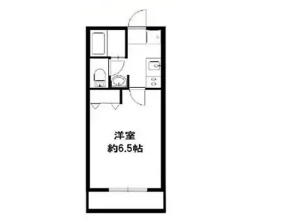 リーヴェルポート横浜浦島I(1K/1階)の間取り写真