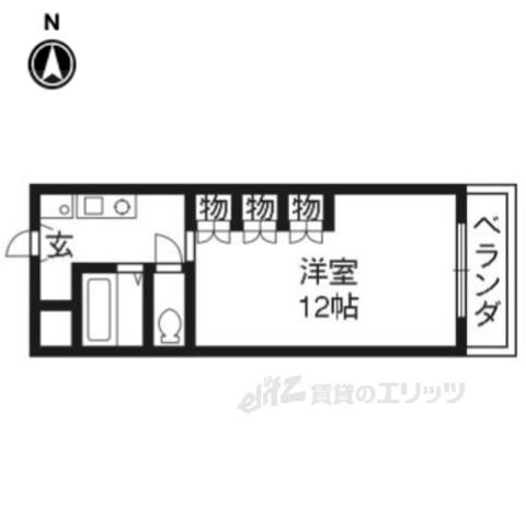 パルスピリア91(1K/4階)の間取り写真