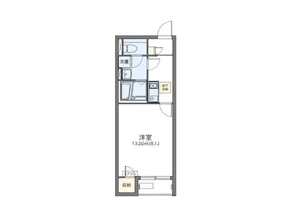 レオネクストSAKAEII(1K/1階)の間取り写真