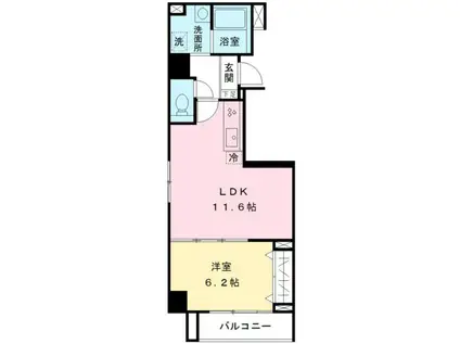 GRAN CLASS(1LDK/5階)の間取り写真