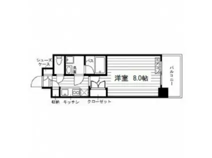 エスティメソワ(1K/6階)の間取り写真