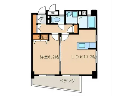 リバーコート77(1LDK/3階)の間取り写真