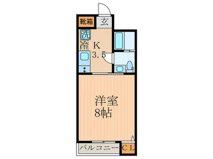 MORE室町(1K/3階)の間取り写真