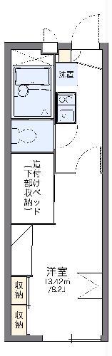 レオパレスMARBLE(1K/1階)の間取り写真