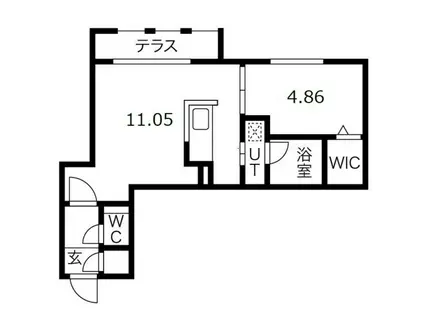 ART HILLS(1LDK/1階)の間取り写真