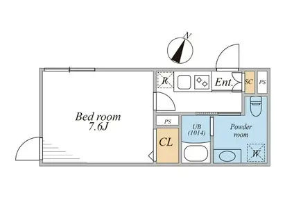 LEGALAND西五反田ANNEX(1K/4階)の間取り写真