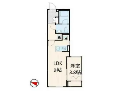 LA DOUCEUR西落合(1LDK/4階)の間取り写真