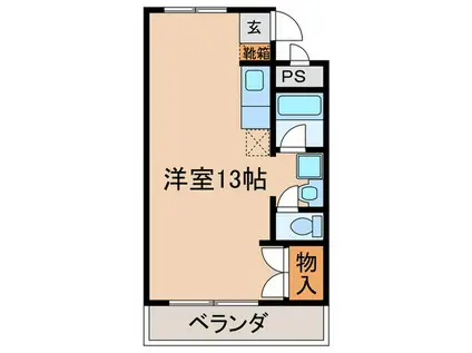 アルテミス大久保(ワンルーム/1階)の間取り写真