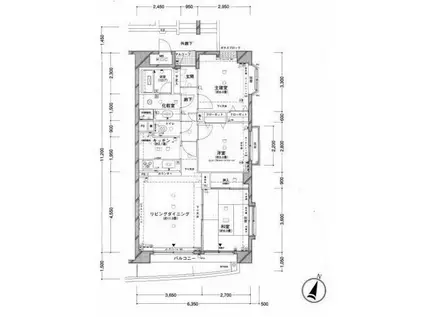 クレッセント綱島Ⅱ(3LDK/3階)の間取り写真