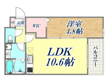 ジーメゾン垂水エスペーロ(1LDK/1階)の間取り写真
