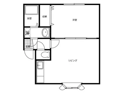 PR N3(1LDK/2階)の間取り写真