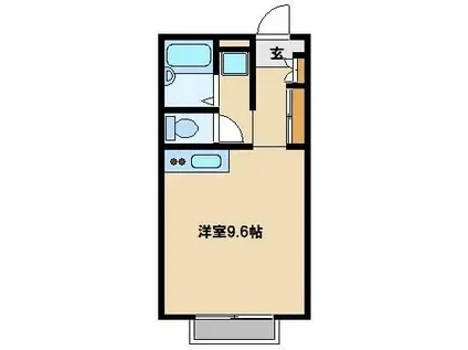 レオパレスフォートレス(ワンルーム/2階)の間取り写真