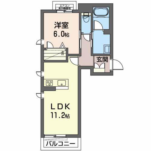ビューテラスイズミ(1LDK/3階)の間取り写真