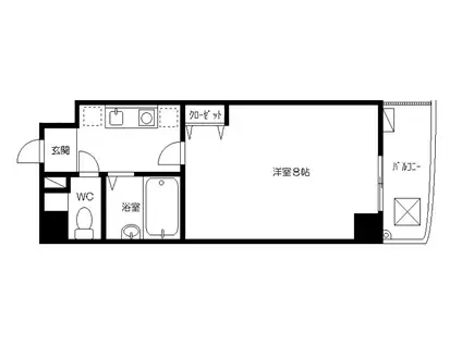 グリーンスクエア(1K/2階)の間取り写真