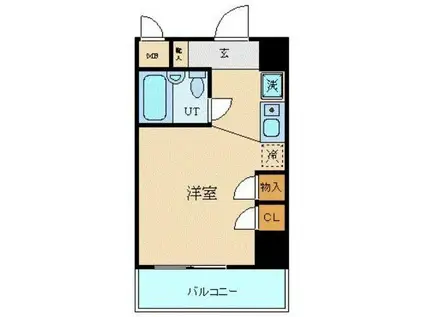 スカイコート世田谷第4(ワンルーム/4階)の間取り写真