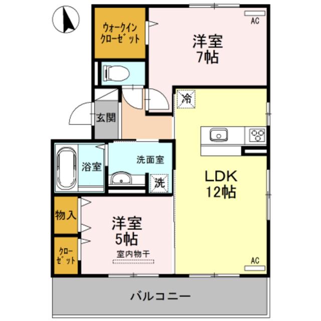 コモド・アイ(2LDK/3階)の間取り写真
