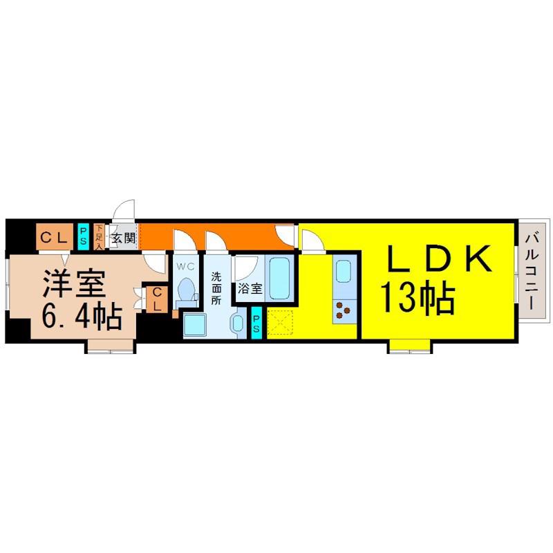 センチュリー富士見(1LDK/2階)の間取り写真