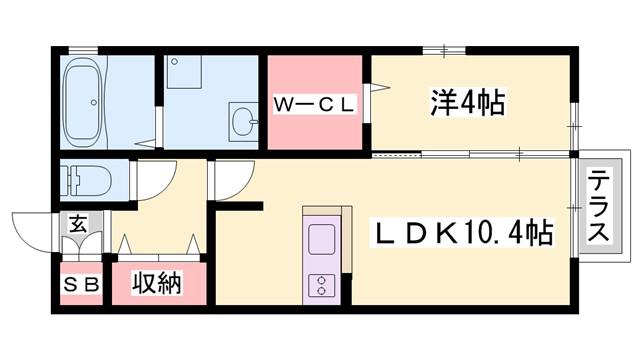 セントラルセジュール(1LDK/2階)の間取り写真