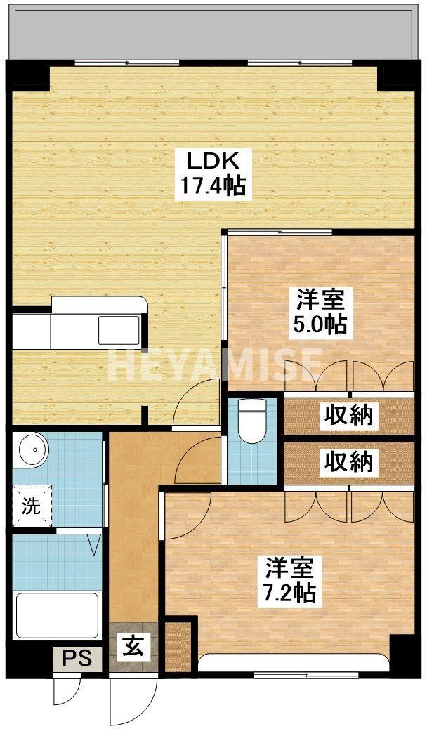 LUCAS ISAHAYA(2LDK/6階)の間取り写真