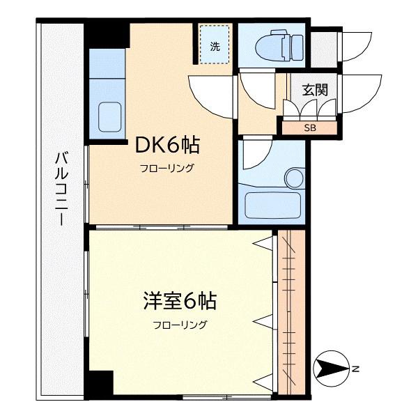 アクシス学芸大(1DK/2階)の間取り写真