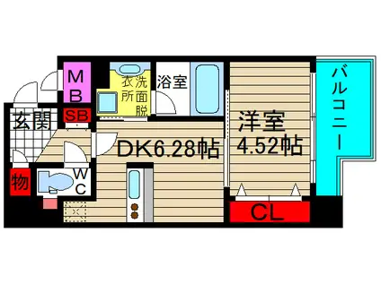 ダ ヴィンチ(1DK/8階)の間取り写真