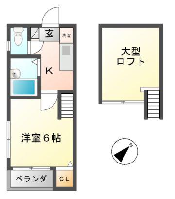 コンフォート吹上(1K/1階)の間取り写真