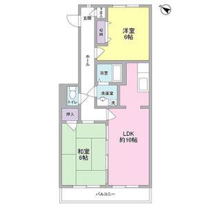 パークプラザ上用賀(2LDK/3階)の間取り写真