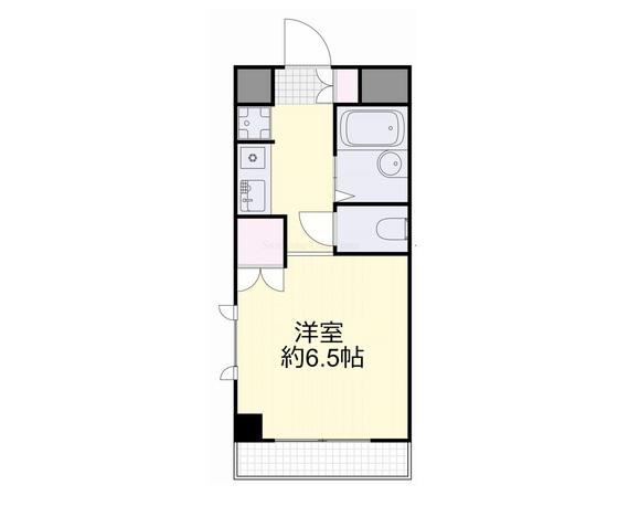 リアライズ西之町(1K/6階)の間取り写真
