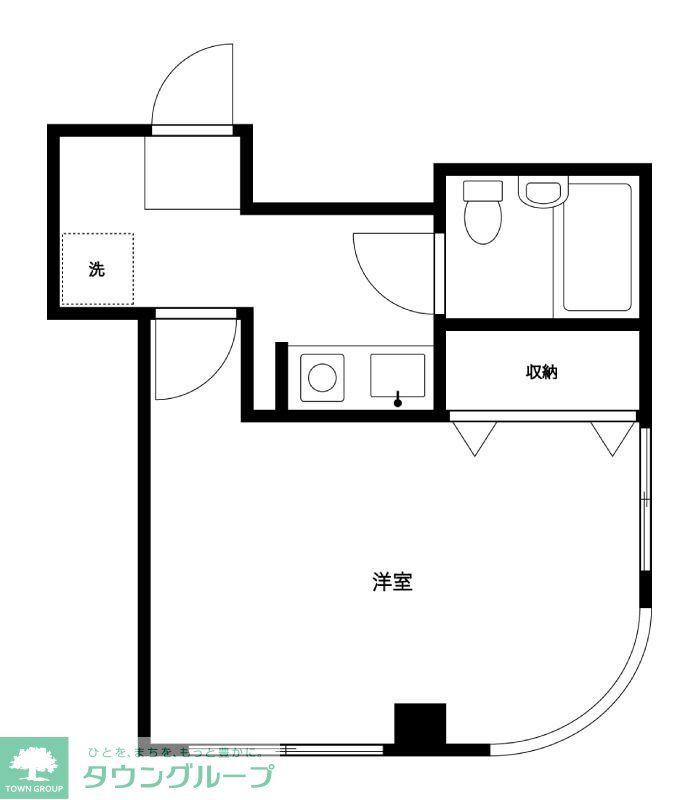 アイケービル(1K/3階)の間取り写真