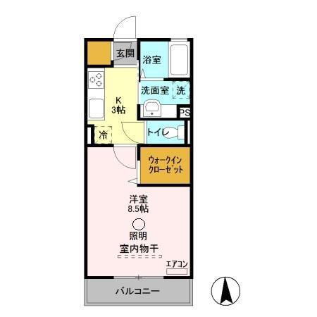 LOBELLIATOROI(1K/3階)の間取り写真