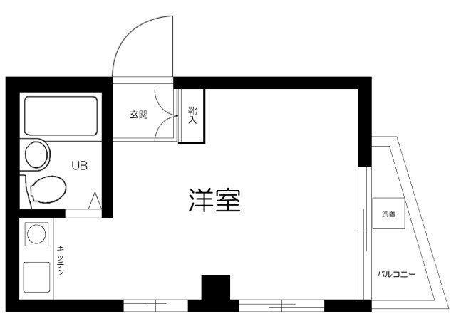 恵ビル(ワンルーム/3階)の間取り写真