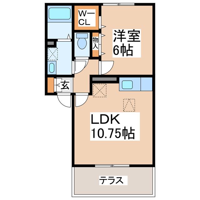 永久ハイツ(1LDK/1階)の間取り写真