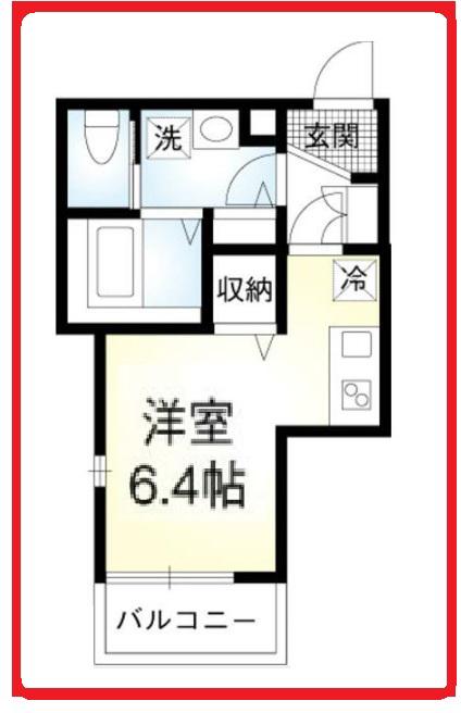 ブランシェ(ワンルーム/1階)の間取り写真