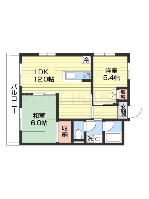 ICHOUSE(2LDK/2階)の間取り写真